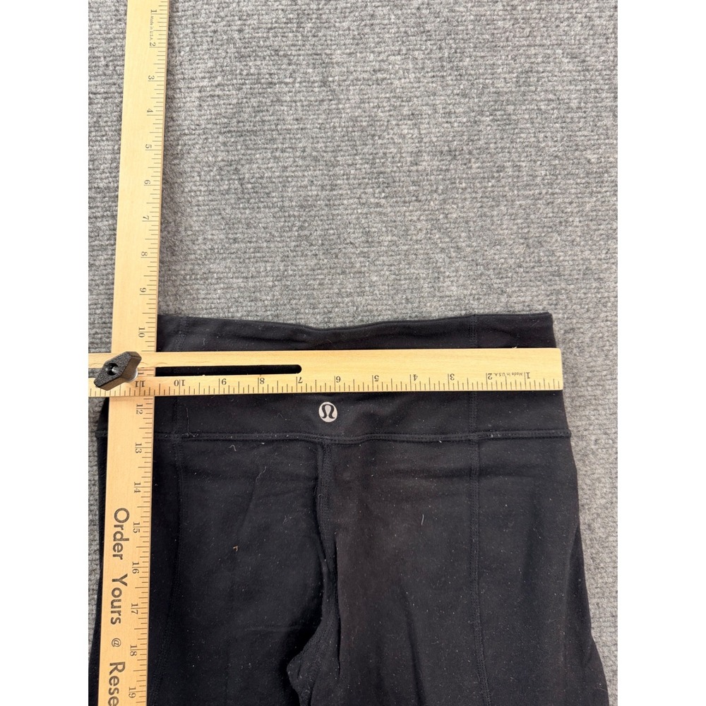 Lululemon Womens Black Flare Leg Yoga Pants Leggings Athletic Gym Size 2